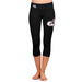 Gonzaga Bulldogs Zags GU Vive La Fete Game Day Collegiate Large Logo on Thigh and Waist Girls Black Capri Leggings