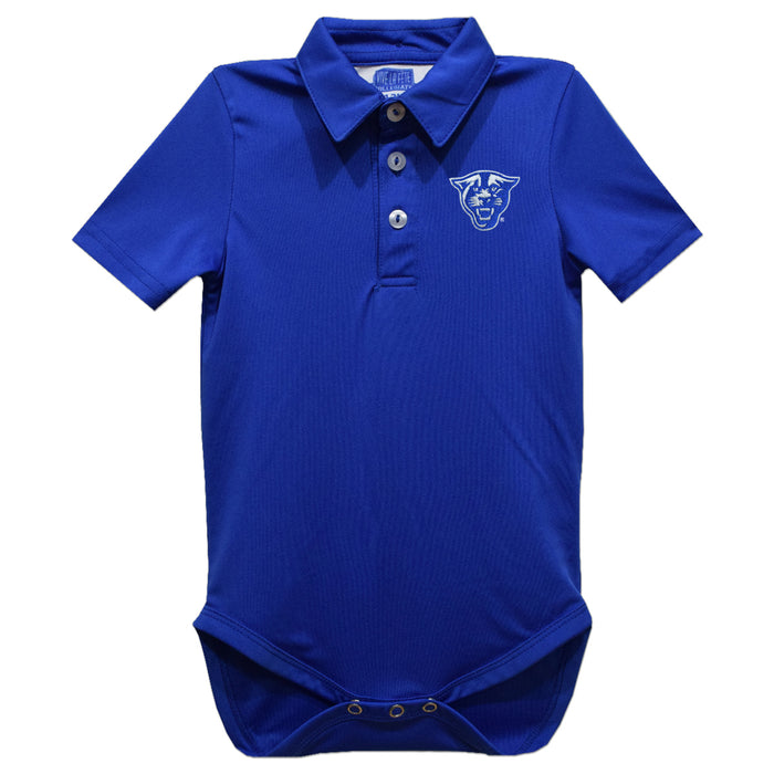 Georgia State Panthers Embroidered Royal Solid Knit Polo Onesie