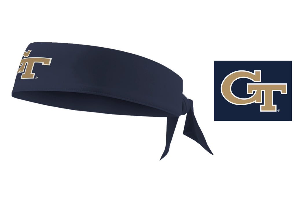 Georgia Tech Yellow Jackets Vive La Fete Blue Head Tie Bandana - Vive La Fête - Online Apparel Store