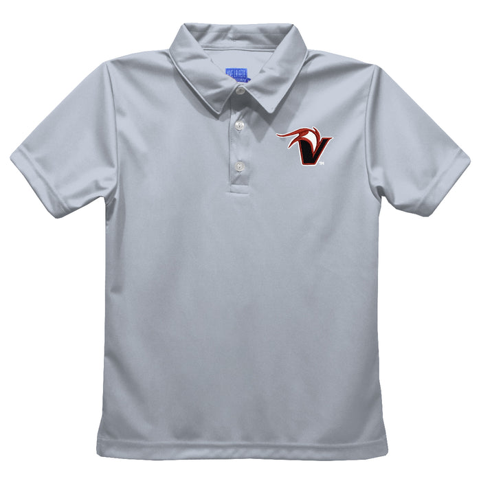 Hawaii Hilo Vulcans Embroidered Gray Short Sleeve Polo Box Shirt