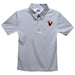 Hawaii Hilo Vulcans Embroidered Gray Stripes Short Sleeve Polo Box Shirt