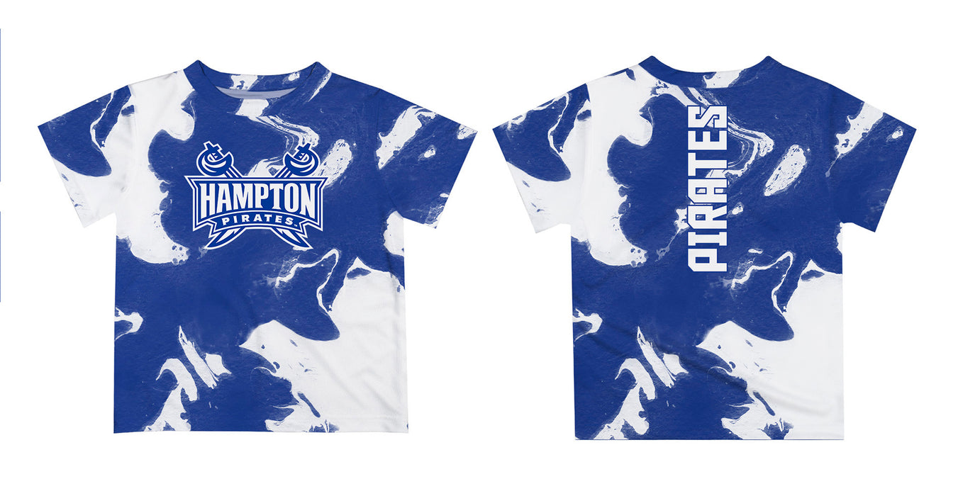 Hampton University Pirates Vive La Fete Marble Boys Game Day Blue Short Sleeve Tee - Vive La Fête - Online Apparel Store