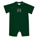 Hawaii Rainbow Warriors Embroidered Hunter Green Knit Short Sleeve Boys Romper