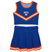 HCU Houston Christian Huskies Vive La Fete Game Day Blue Sleeveless Chearleader Set