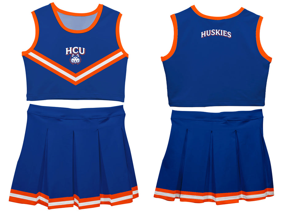 HCU Houston Christian Huskies Vive La Fete Game Day Blue Sleeveless Chearleader Set - Vive La Fête - Online Apparel Store