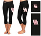 Houston Cougars Vive La Fete Game Day Collegiate Large Logo on Thigh and Waist Women Black Capri Leggings - Vive La Fête - Online Apparel Store