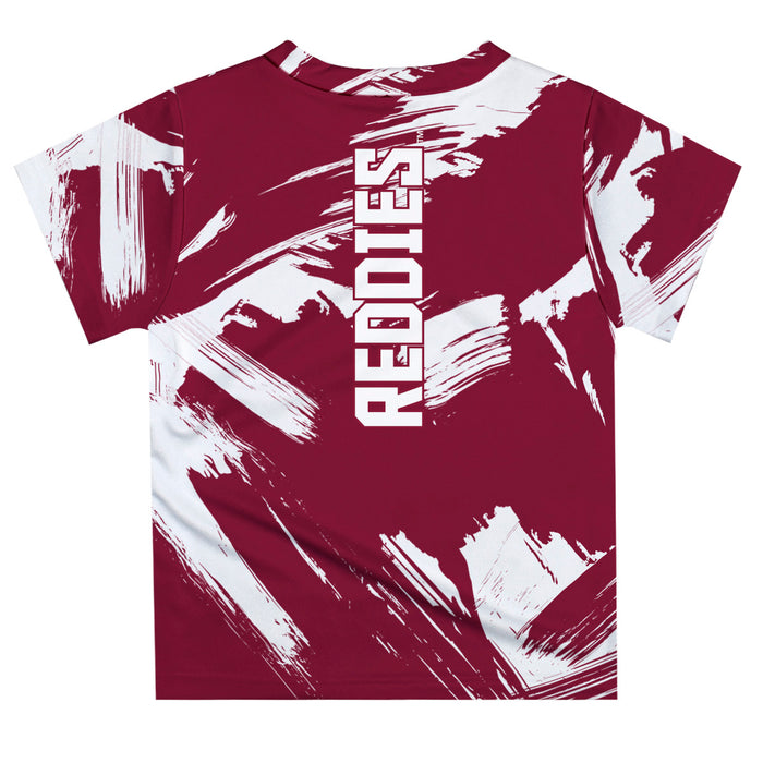 Henderson State Reddies Vive La Fete Boys Game Day Red Short Sleeve Tee Paint Brush - Vive La Fête - Online Apparel Store