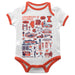 Illinois Fighting Illini Hand Sketched Vive La Fete Impressions Artwork Infant White Short Sleeve Onesie Bodysuit