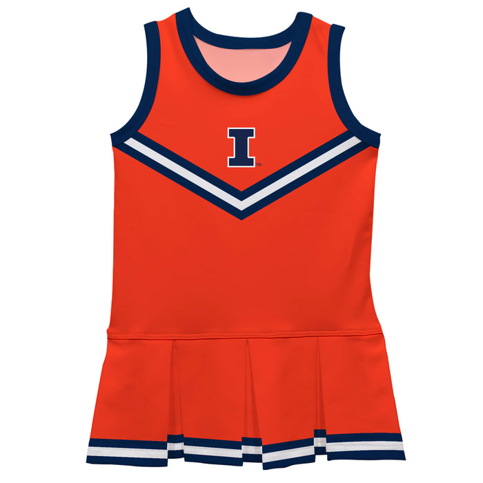 Illinois Fighting Illini Vive La Fete Game Day Orange Sleeveless Cheerleader Dress