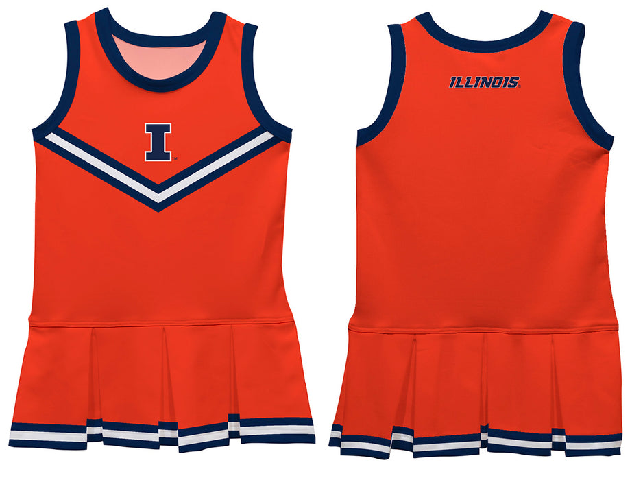 Illinois Fighting Illini Vive La Fete Game Day Orange Sleeveless Youth Cheerleader Dress - Vive La Fête - Online Apparel Store