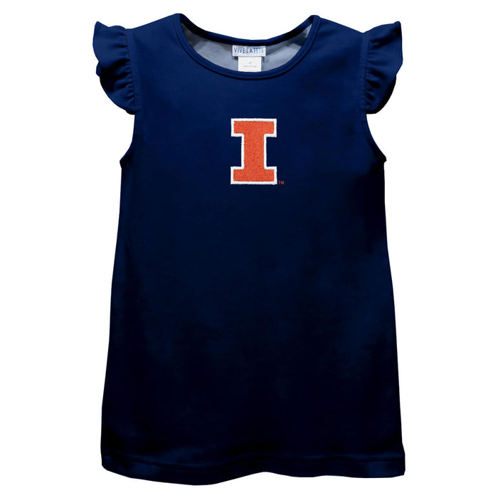 Illinois Fighting Illini Embroidered Navy Knit Angel Sleeve