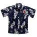 Illinois Fighting Illini Navy Hawaiian Short Sleeve Button Down Shirt