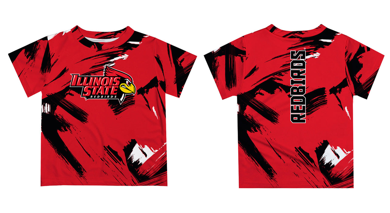 Illinois State University Redbirds Vive La Fete Boys Game Day Red Short Sleeve Tee Paint Brush - Vive La Fête - Online Apparel Store