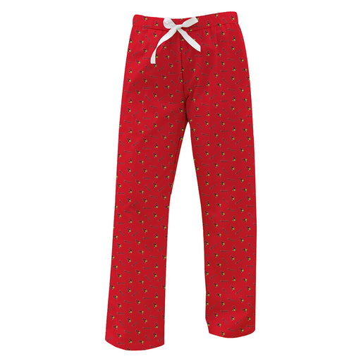 Illinois State Redbirds Vive La Fete Game Day All Over Logo Women Red Lounge Pants