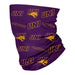 Northern Iowa Panthers Neck Gaiter Purple All Over Logo - Vive La Fête - Online Apparel Store