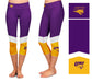 Northern Iowa Panthers Vive La Fete Game Day Collegiate Ankle Color Block Women Purple Gold Capri Leggings - Vive La Fête - Online Apparel Store