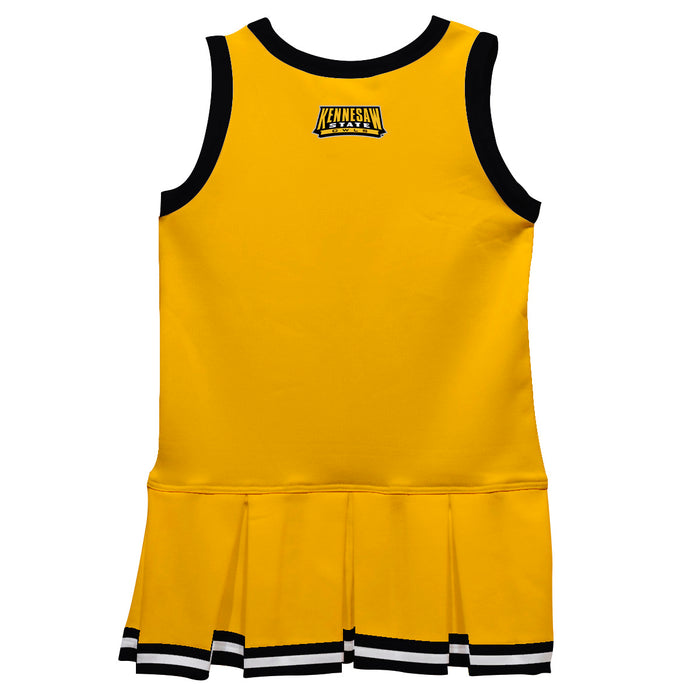 Kennesaw State University KSU Owls Vive La Fete Game Day Gold Sleeveless Youth Cheerleader Dress - Vive La Fête - Online Apparel Store