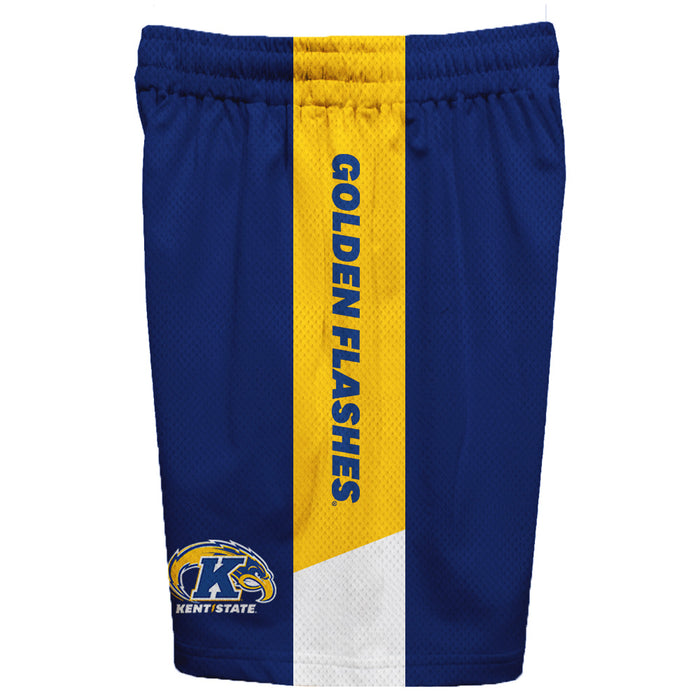 Kent State Golden Flashes Vive La Fete Game Day Blue Stripes Boys Solid Gold Athletic Mesh Short - Vive La Fête - Online Apparel Store