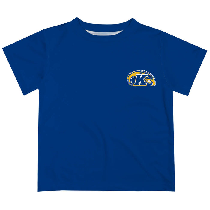 Kent State Golden Flashes Hand Sketched Vive La Fete Impressions Artwork Boys Blue Short Sleeve Tee Shirt