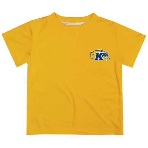 Kent State Golden Flashes Hand Sketched Vive La Fete Impressions Artwork Boys Gold Short Sleeve Tee Shirt