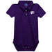 Kansas State University Wildcats K-State Embroidered Purple Solid Knit Polo Onesie