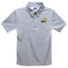 Kentucky State Thorobreds Embroidered Gray Stripes Short Sleeve Polo Box Shirt