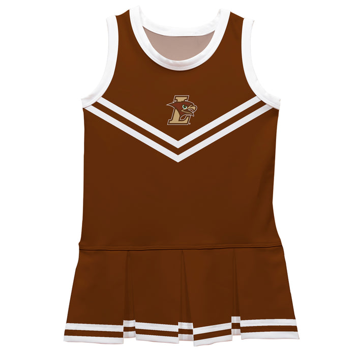 Lehigh University Mountain Hawks Vive La Fete Game Day Brown Sleeveless Cheerleader Dress