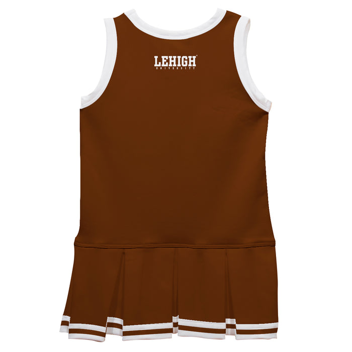 Lehigh University Mountain Hawks Vive La Fete Game Day Brown Sleeveless Youth Cheerleader Dress - Vive La Fête - Online Apparel Store