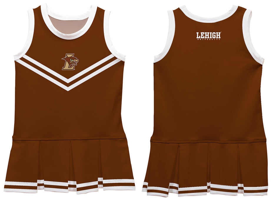 Lehigh University Mountain Hawks Vive La Fete Game Day Brown Sleeveless Youth Cheerleader Dress - Vive La Fête - Online Apparel Store