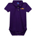 Louisiana State University Tigers Embroidered Purple Solid Knit Polo Onesie