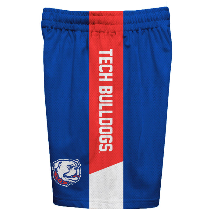 Louisiana Tech Bulldogs Vive La Fete Game Day Blue Stripes Boys Solid Red Athletic Mesh Short - Vive La Fête - Online Apparel Store