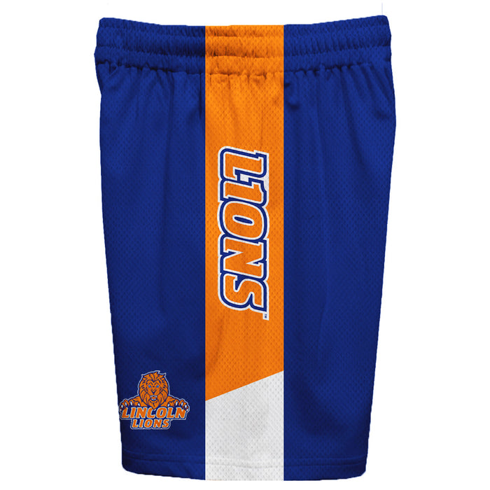 Lincoln Lions LU Vive La Fete Game Day Blue Stripes Boys Solid Orange Athletic Mesh Short - Vive La Fête - Online Apparel Store