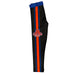 Lincoln University Lions LU Vive La Fete Girls Game Day Black with Blue Stripes Leggings Tights