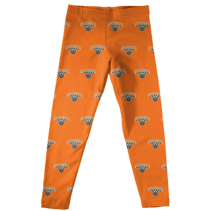 Mercer Bears MU Vive La Fete Girls Game Day All Over Logo Elastic Waist Classic Play Orange Leggings Tights - Vive La Fête - Online Apparel Store