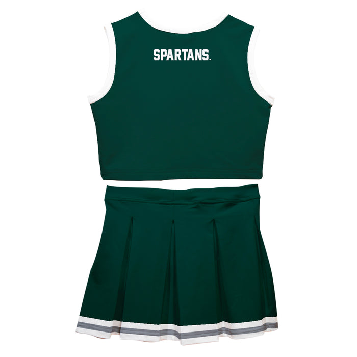 Michigan State Spartans Vive La Fete Game Day Green Sleeveless Cheerleader Set V2 - Vive La Fête - Online Apparel Store