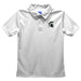 Michigan State Spartans Embroidered White Short Sleeve Polo Box Shirt