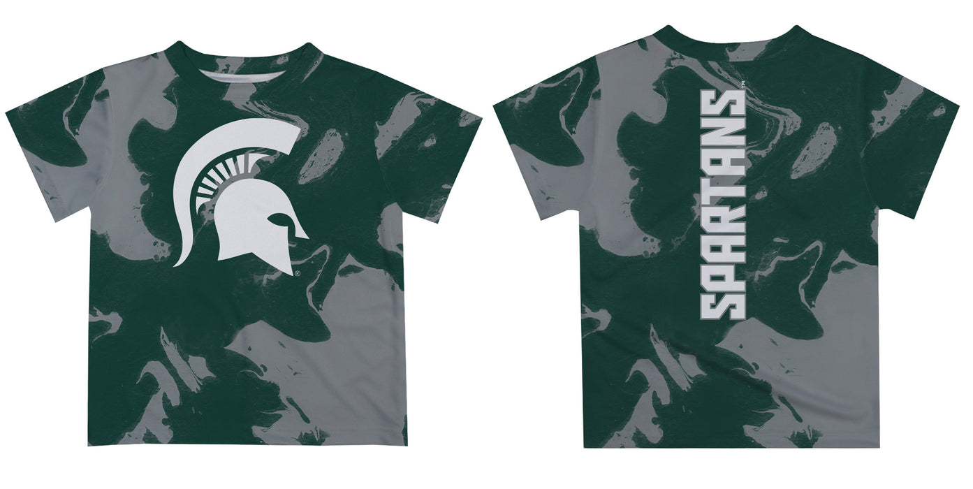 Michigan State Spartans Vive La Fete Marble Boys Game Day Green Short Sleeve Tee - Vive La Fête - Online Apparel Store