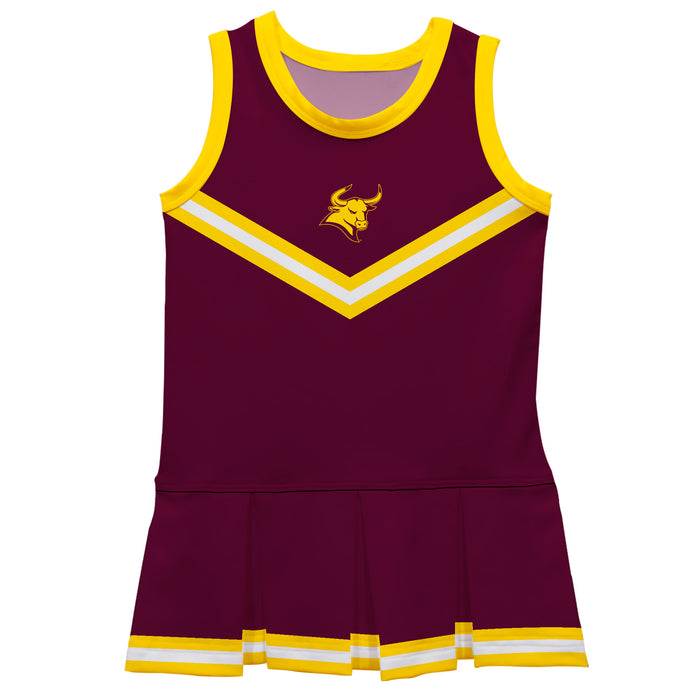 Colorado Mesa University Mavericks CMU Vive La Fete Game Day Maroon Sleeveless Cheerleader Dress