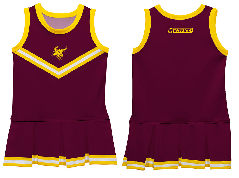 Colorado Mesa University Mavericks CMU Vive La Fete Game Day Maroon Sleeveless Youth Cheerleader Dress - Vive La Fête - Online Apparel Store