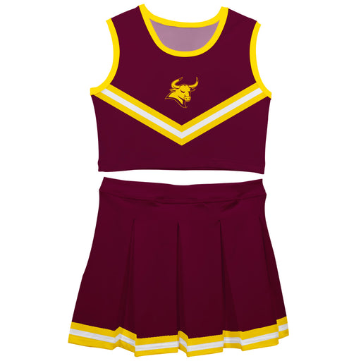 Colorado Mesa University Mavericks CMU Vive La Fete Game Day Maroon Sleeveless Chearleader Set