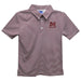 Morehouse College Maroon Tigers Embroidered Maroon Stripes Short Sleeve Polo Box