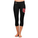 Missouri State Bears Vive La Fete Game Day Collegiate Large Logo on Thigh and Waist Women Black Capri Leggings