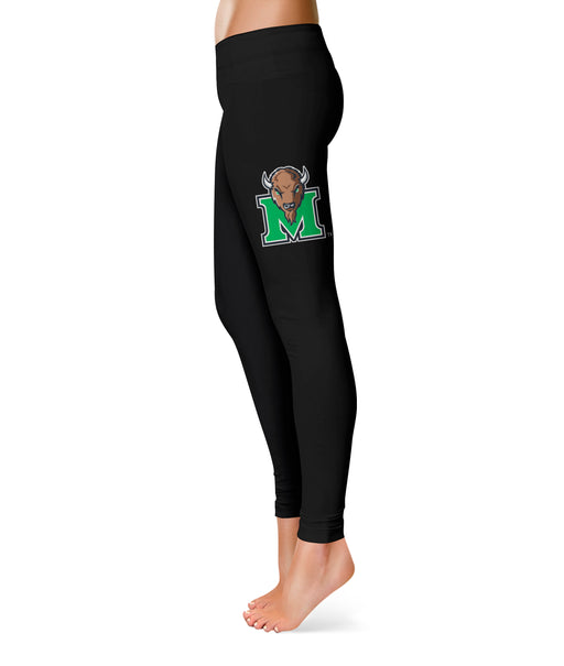 Women's Black Vermont Catamounts Plus Size Thigh Logo Yoga Leggings