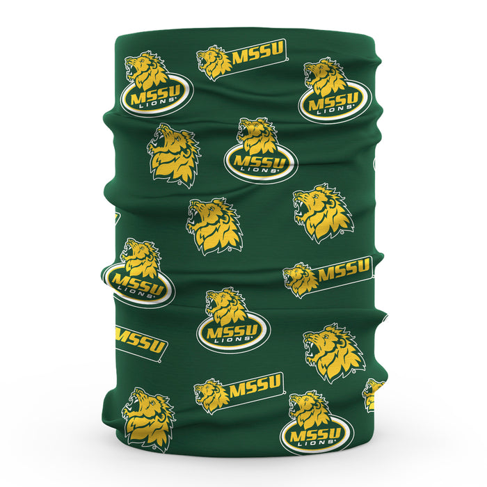 Missouri Southern State University Lions MSSU All Over Logo Collegiate Face Cover Soft 4-Way Stretch Neck Gaiter - Vive La Fête - Online Apparel Store