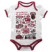 University of Montana Grizzlies Hand Sketched Vive La Fete Impressions Artwork Infant White Short Sleeve Onesie Bodysuit