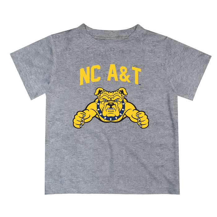 North Carolina A&T Aggies Vive La Fete Boys Game Day V2 Heather Gray Short Sleeve Tee Shirt
