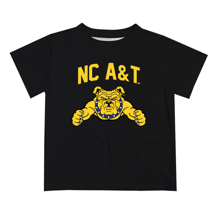 North Carolina A&T Aggies Vive La Fete Boys Game Day V2 Black Short Sleeve Tee Shirt