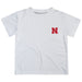 University of Nebraska Huskers Hand Sketched Vive La Fete Impressions Artwork Boys White Short Sleeve Tee Shirt