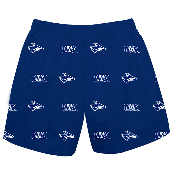 Nebraska-Kearney Lopers Vive La Fete Boys Game Day All Over Logo Elastic Waist Classic Play Blue Pull On Short