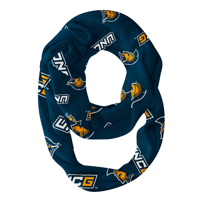 UNC Greensboro Spartans Vive La Fete Repeat Logo Game Day Collegiate Women Light Weight Ultra Soft Infinity Scarf